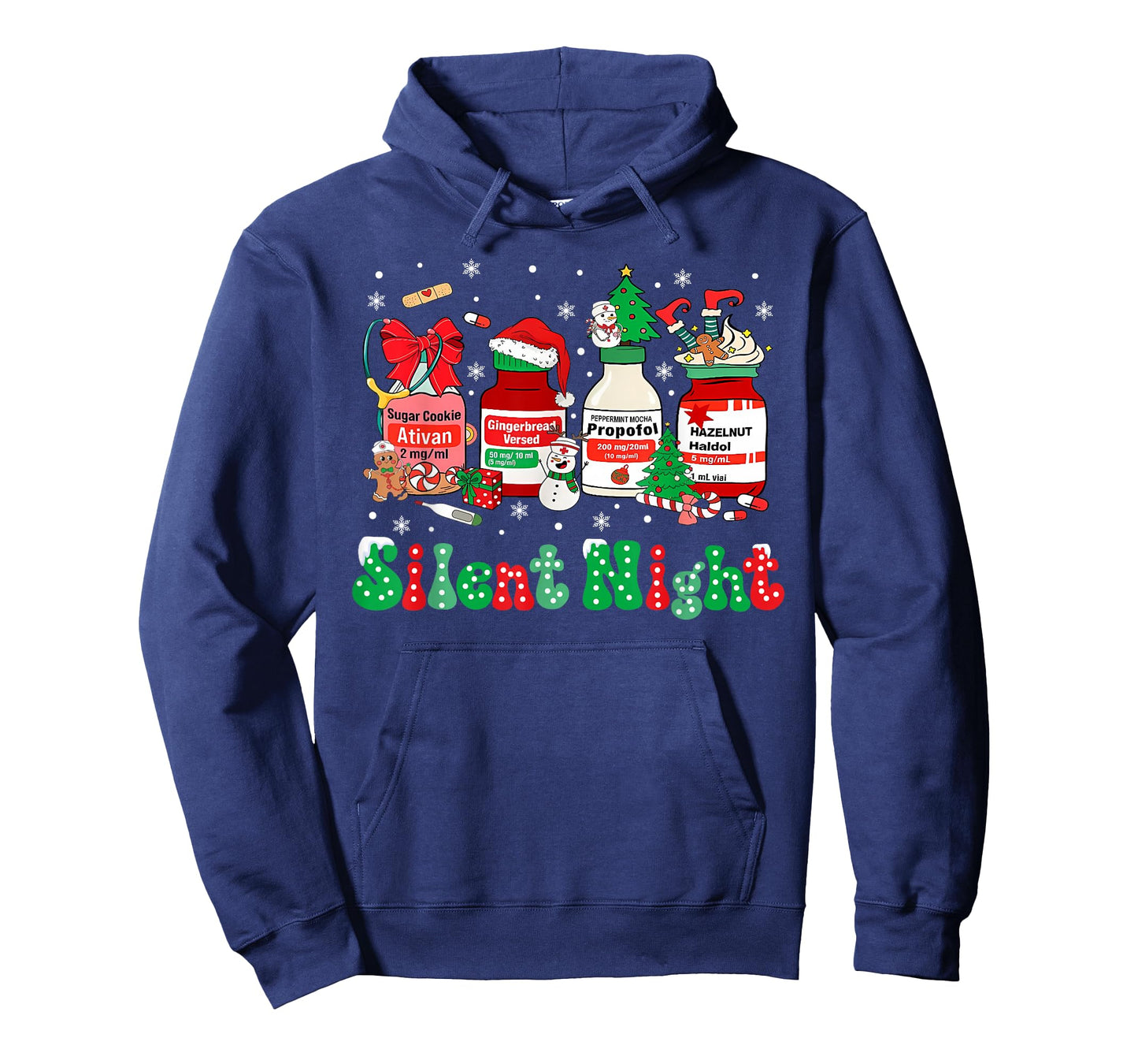 Retro Propofol Silent Night ICU Nurses Funny Merry Christmas T-Shirt