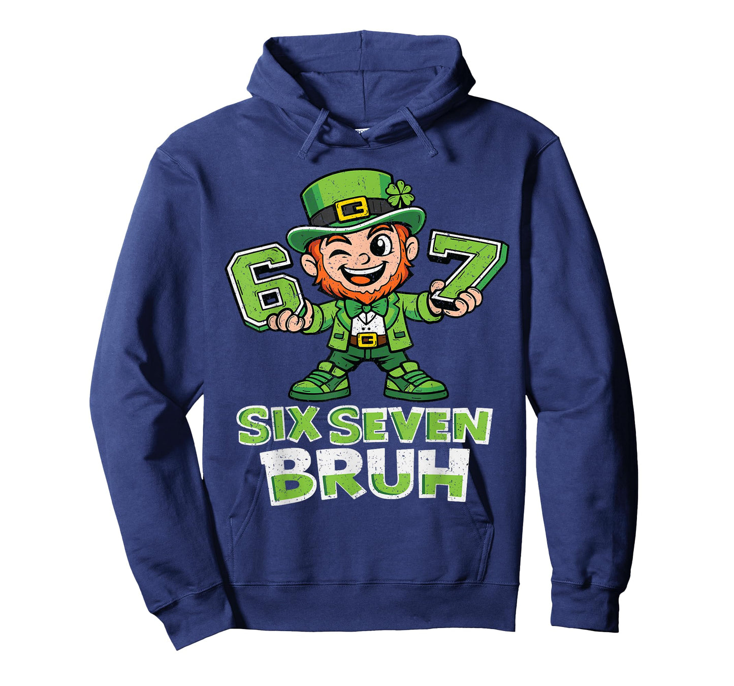 Boys St Patricks Day Six Seven Bruh 6 7 Saint Patricks Kids T-Shirt