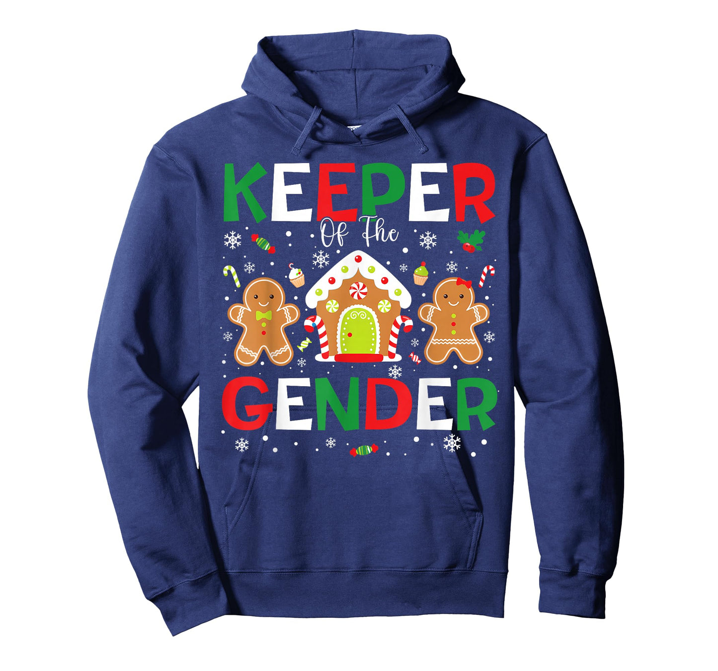 Keeper of The Gender Reveal Christmas Gingerbread Boy Girl T-Shirt