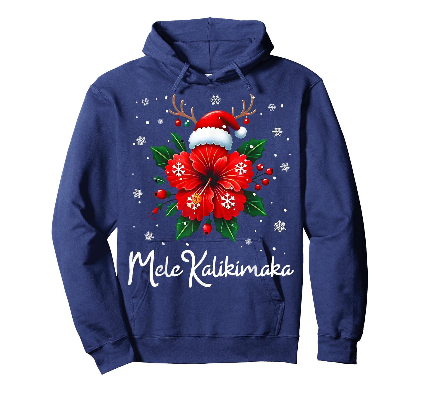 Mele Kalikimaka Hawaiian Christmas Tropical Floral Xmas T-Shirt