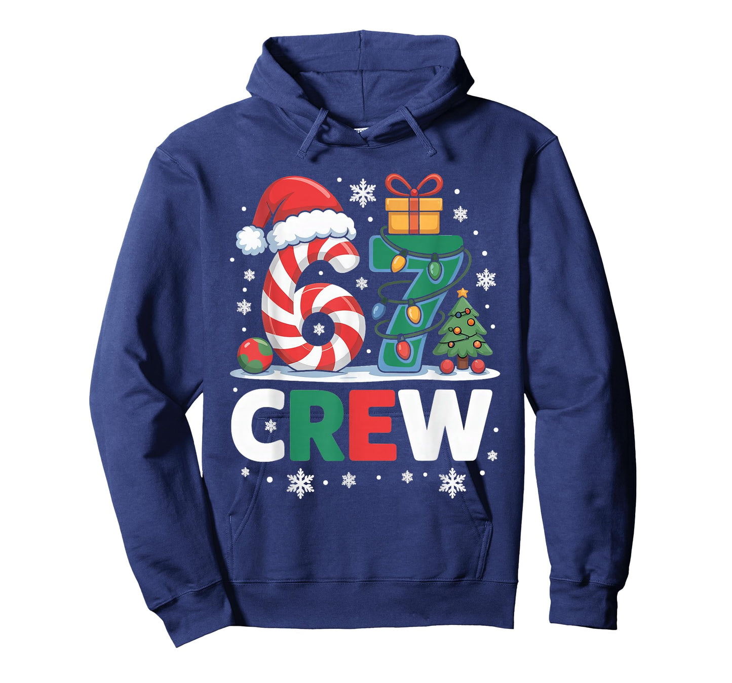 Christmas 67 Crew Brainrot Candy Cane Lights T-Shirt