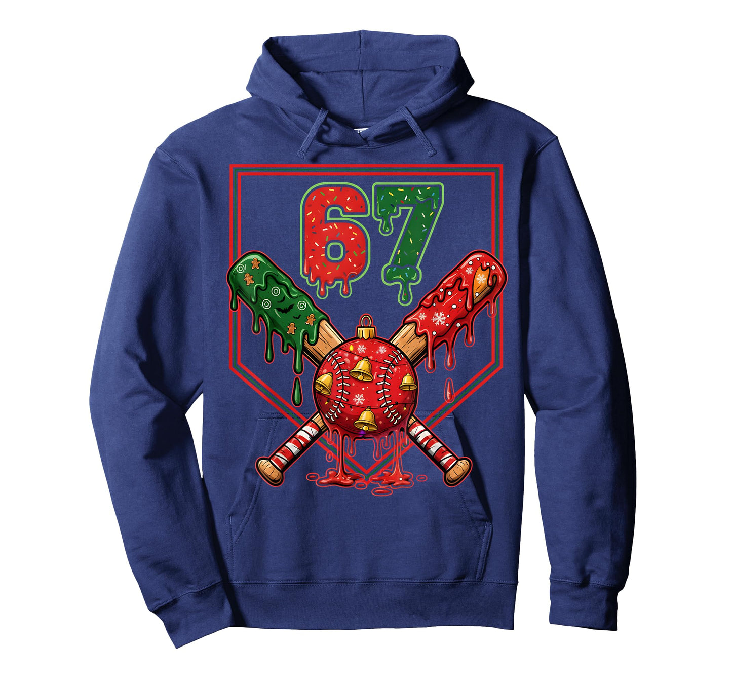67 Baseball Drip Christmas Meme Six Seven Gen Alpha Slang T-Shirt