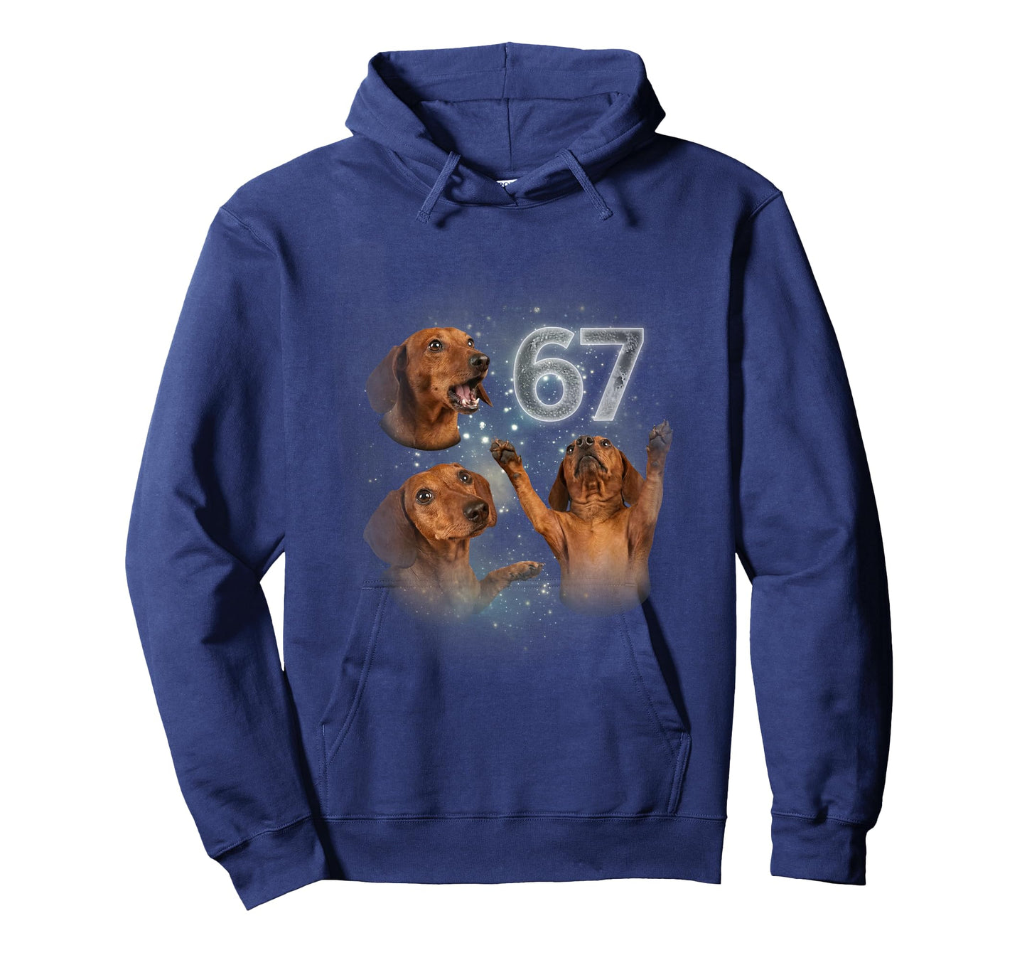 67 Funny Dachshund Howling at The Moon Meme 6 7 Dog Design T-Shirt
