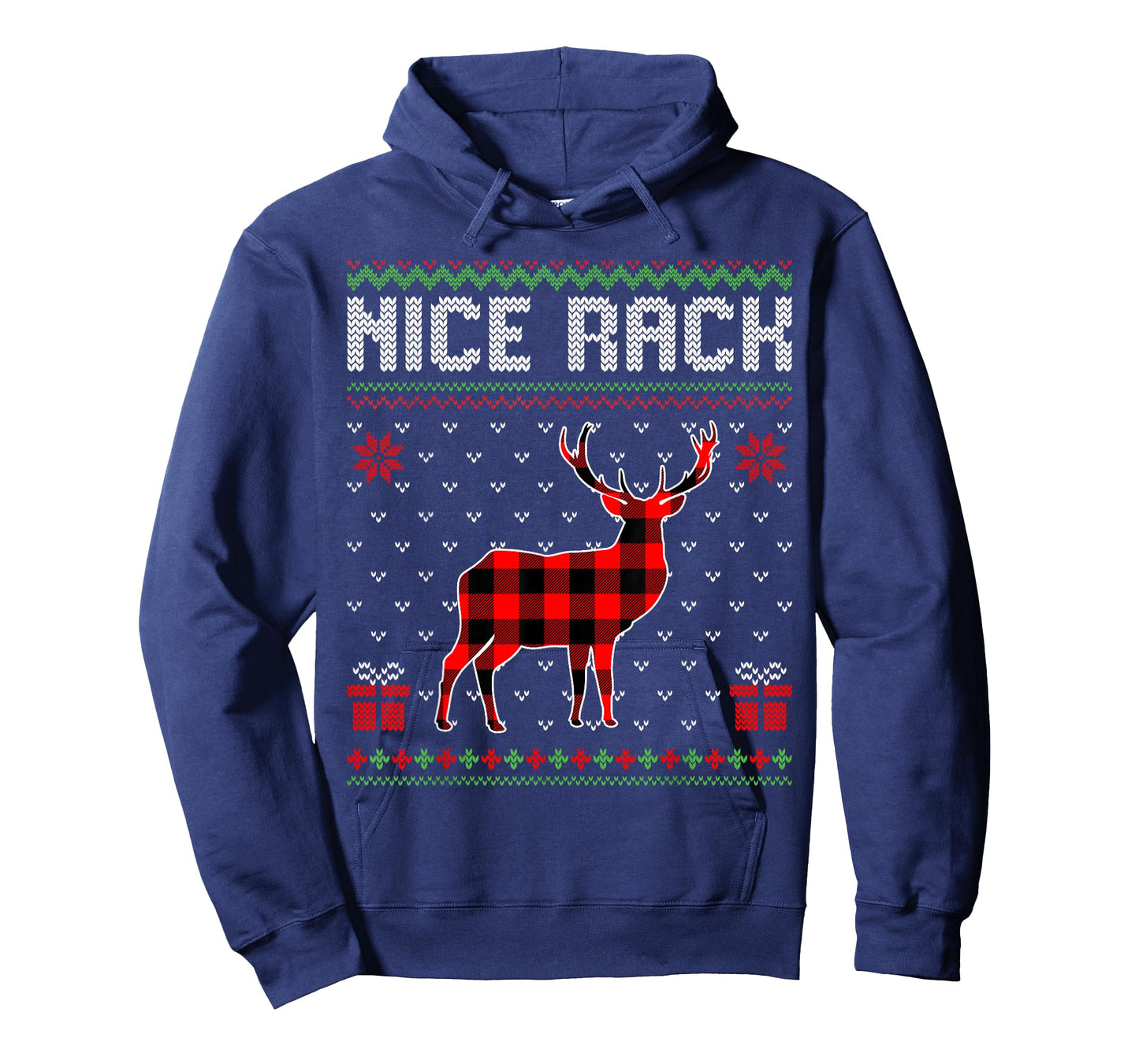 Retro Nice Rack Ugly Christmas Sweater Couples Matching Xmas T-Shirt