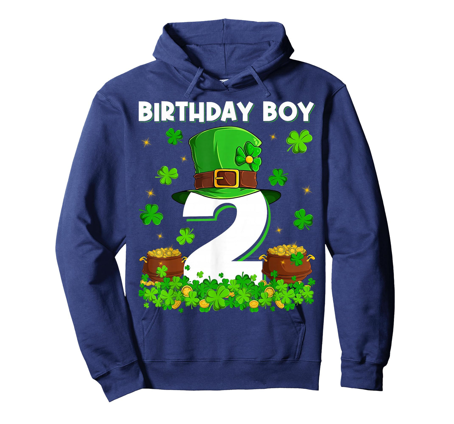 Birthday Boy 2 Years Old Saint Patrick's Day 2nd Birthday T-Shirt