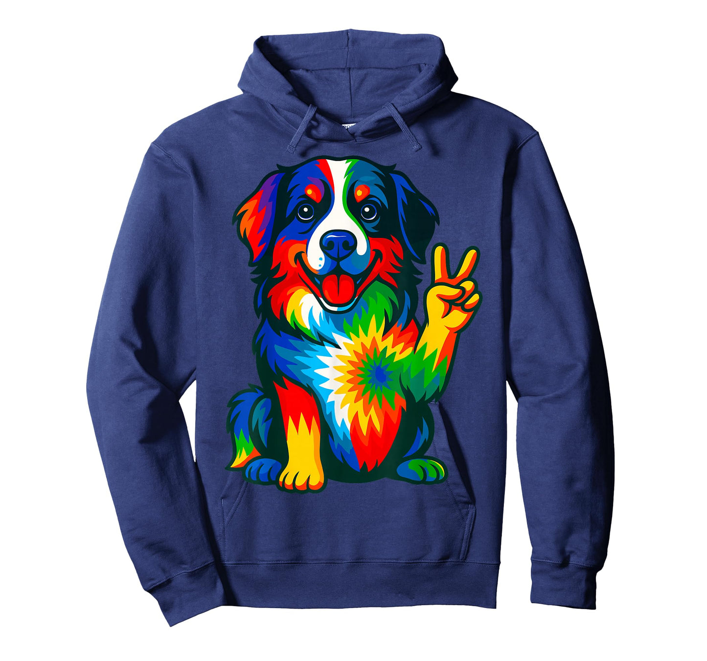 Tie-Dye Bernese Mountain Dog Hippie T-Shirt