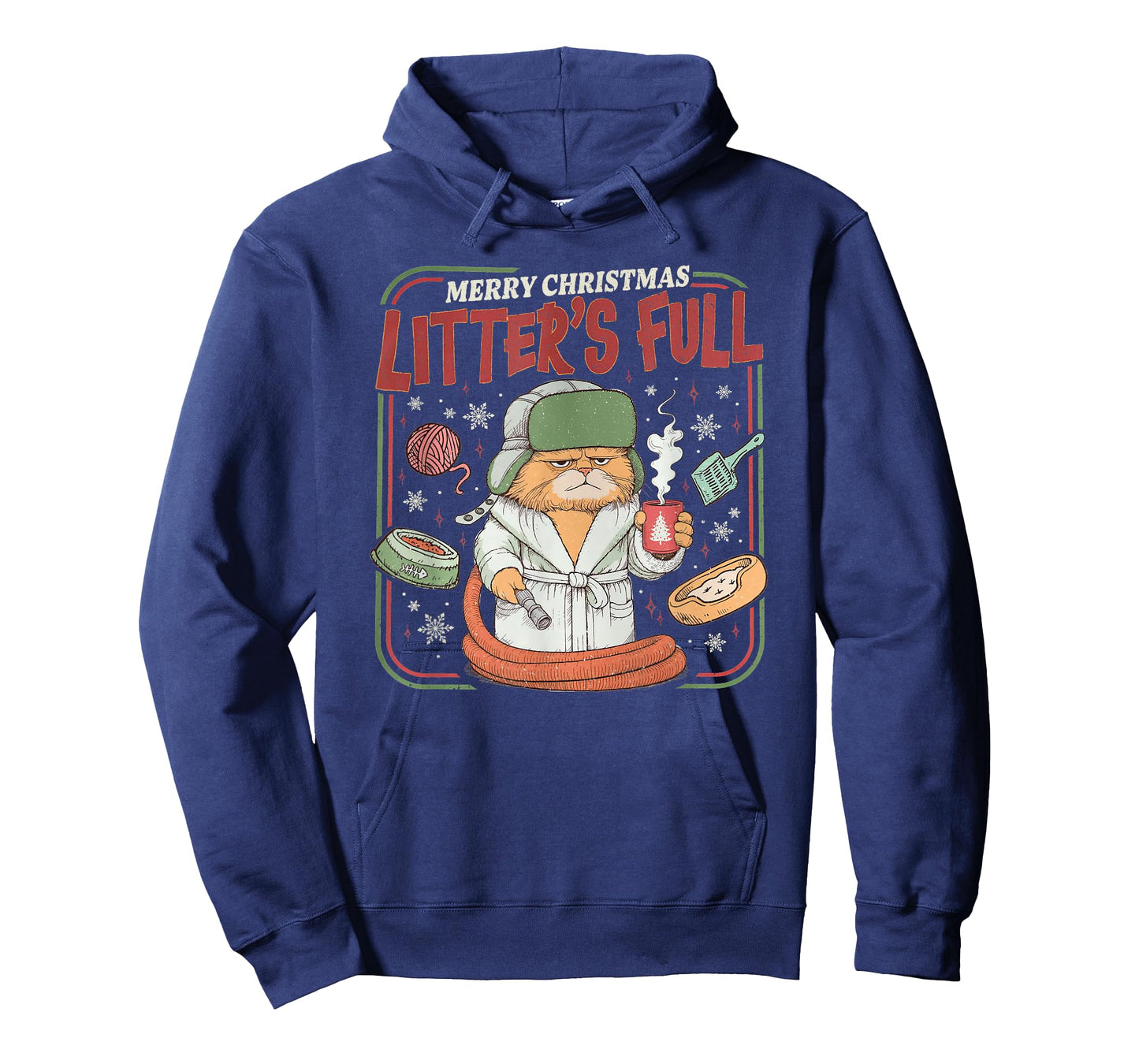 Litter's Full Merry Christmas Funny Cat Lovers Holidays Xmas T-Shirt