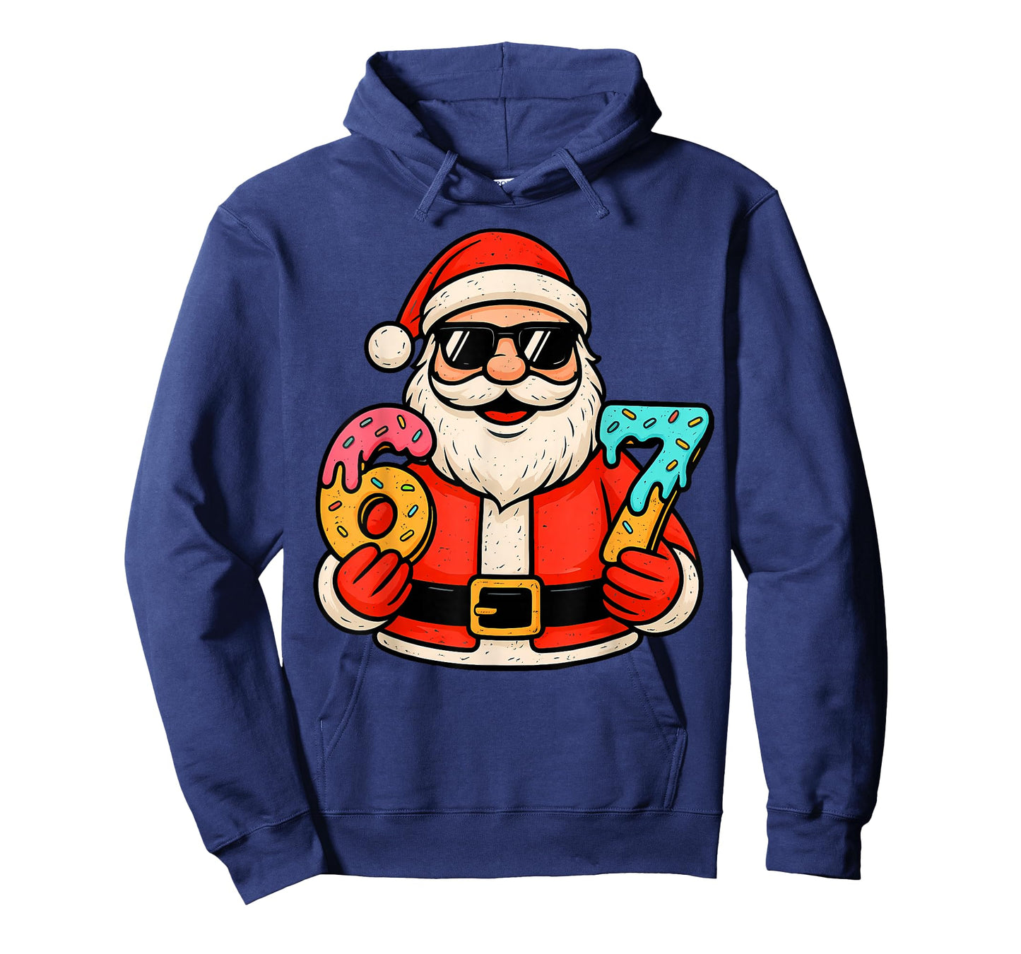 Funny Santa 67 Ice Cream Drip Christmas Xmas Teens Boys Kids T-Shirt