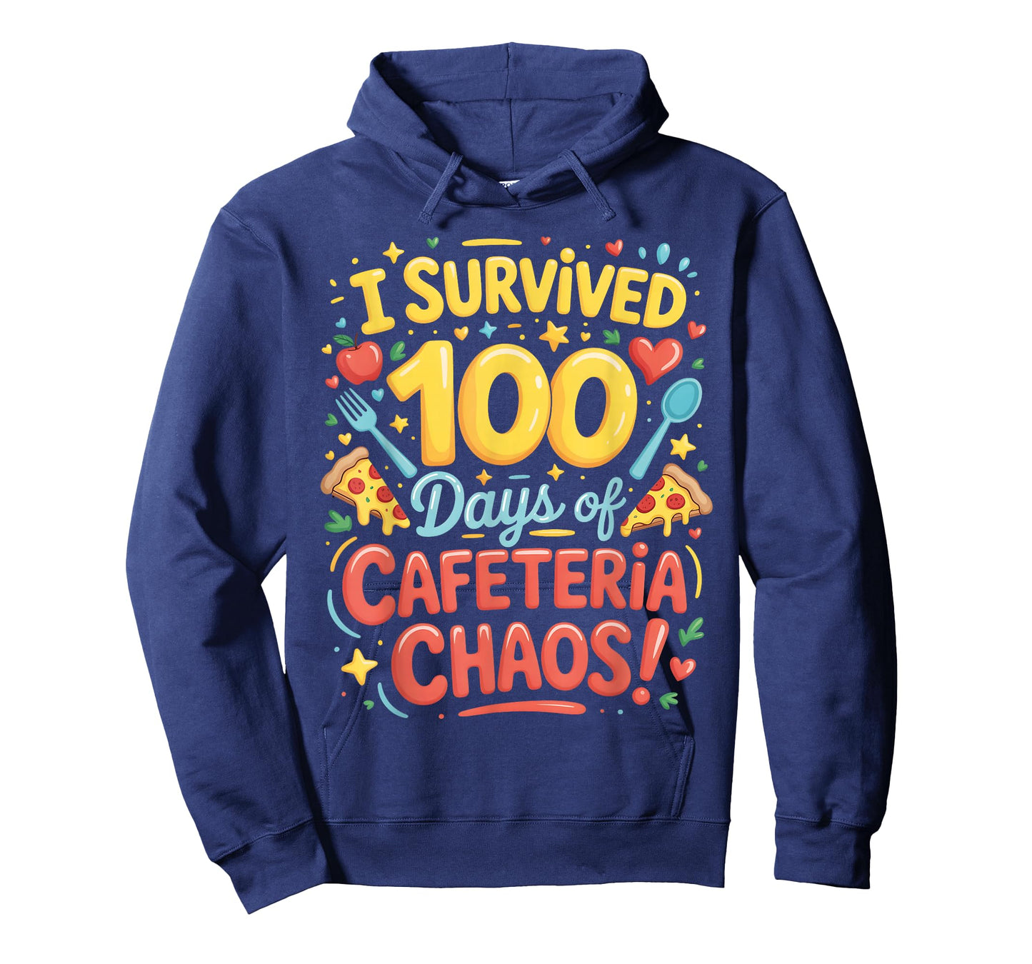 I Survived 100 Days of School Cafeteria Chaos Lunch Lady T-Shirt