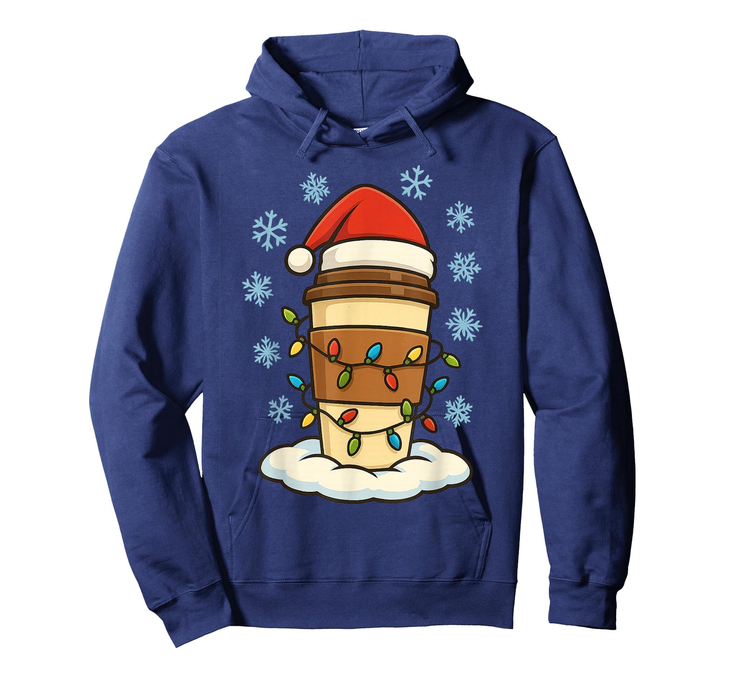 Fun Christmas Lights Wrapped On Coffee Cappuccino Latte T-Shirt
