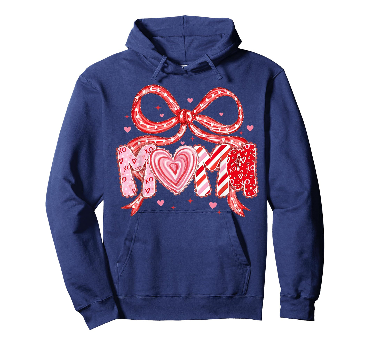 Valentine Mama Coquette Bow Heart Mom Mother Women T-Shirt