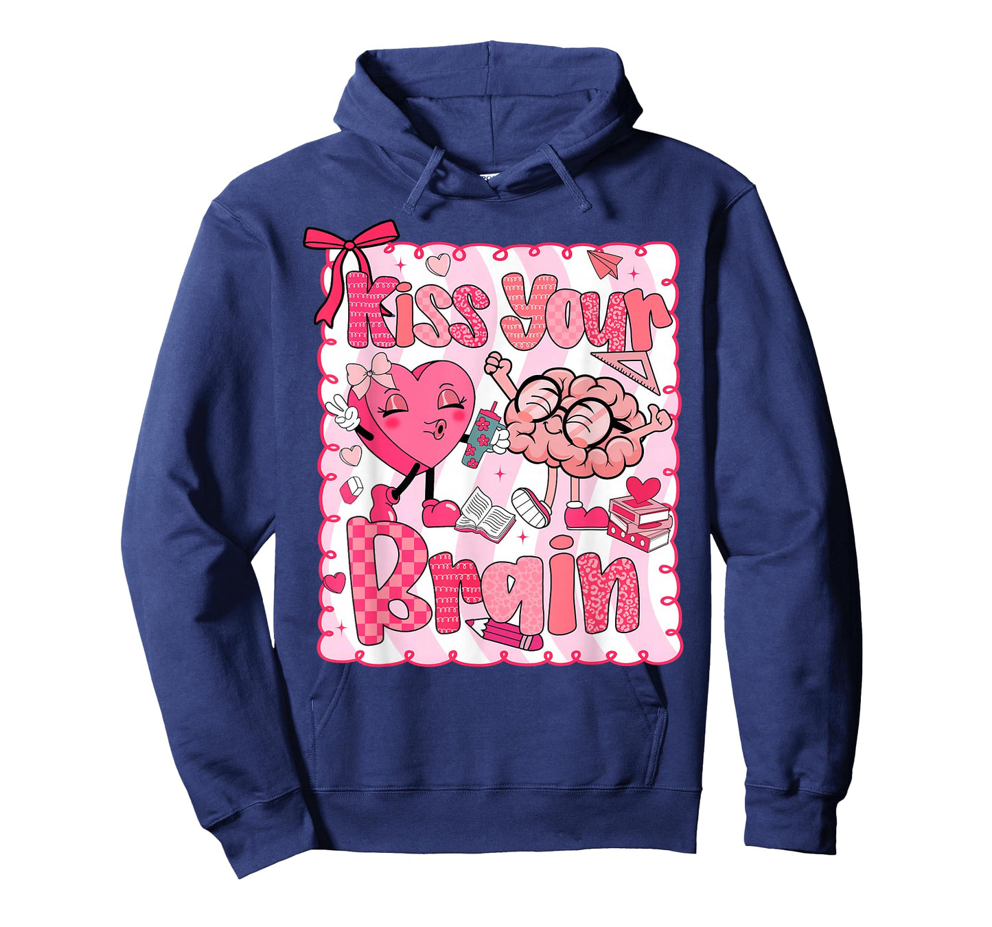 Kiss Your Brain Student Teacher Squad Valentine Boy Girl Kid T-Shirt