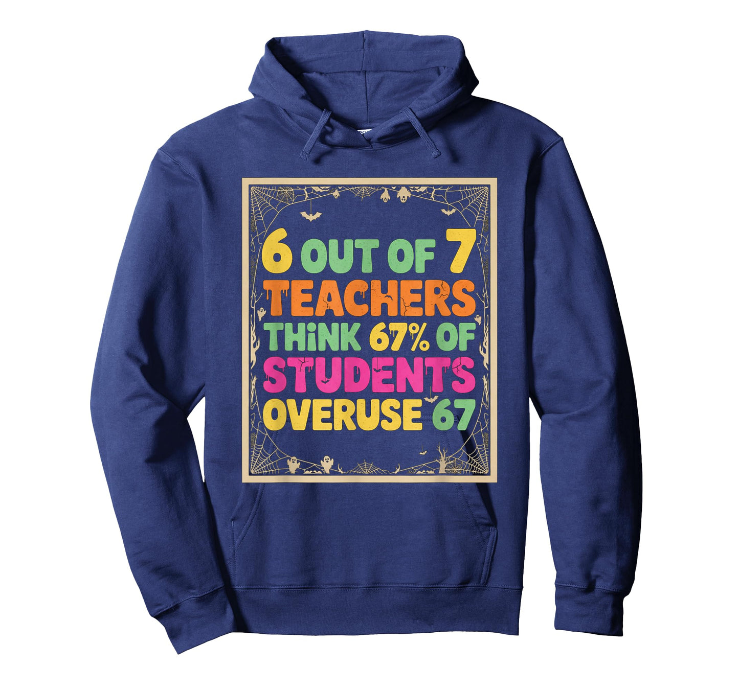 Teacher 6 7 Funny Overuse 67 Halloween Teacher Humor T-Shirt