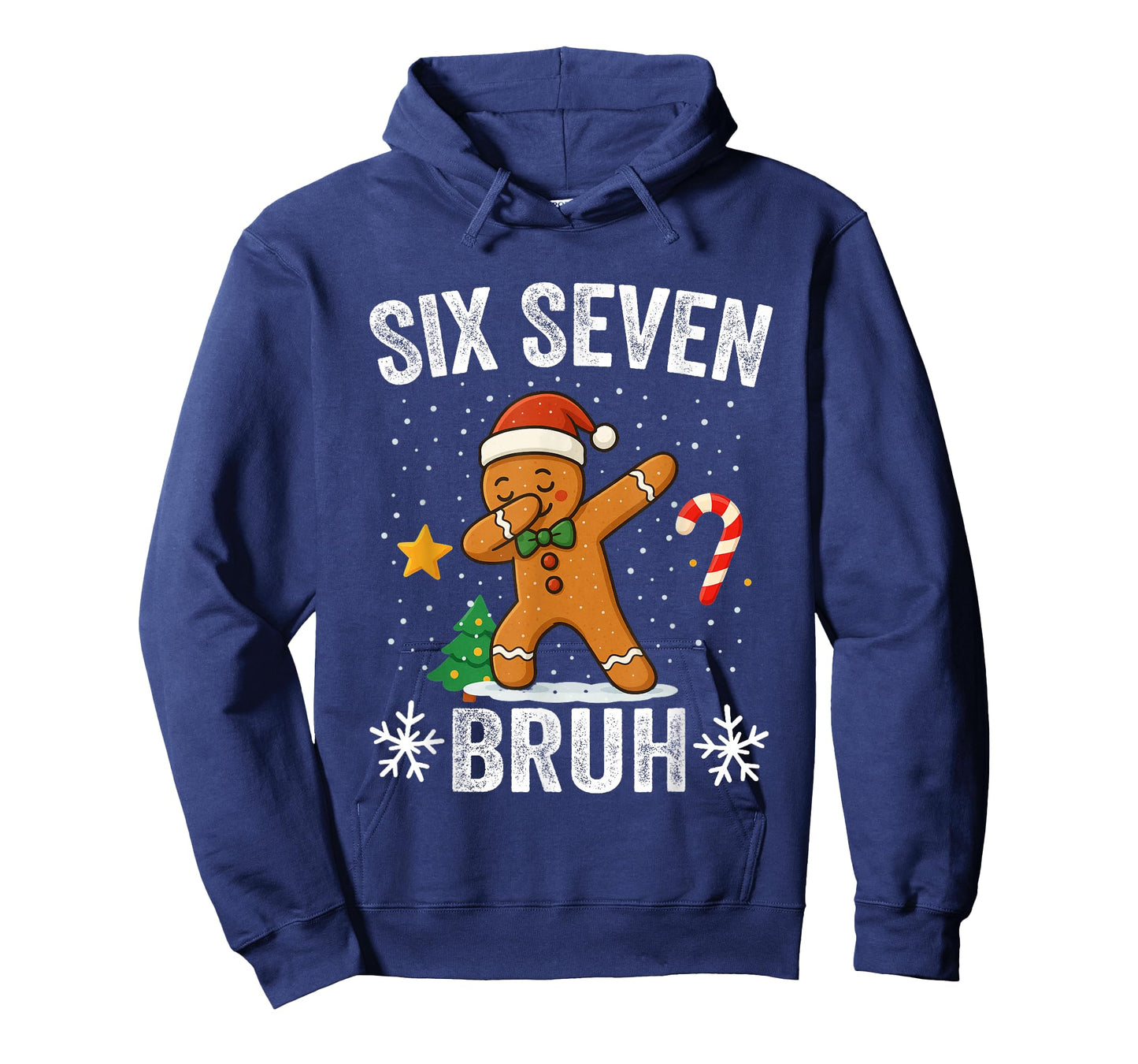 Six Seven Bruh Gingerbread Dabbing Funny Christmas 6 7 Meme T-Shirt