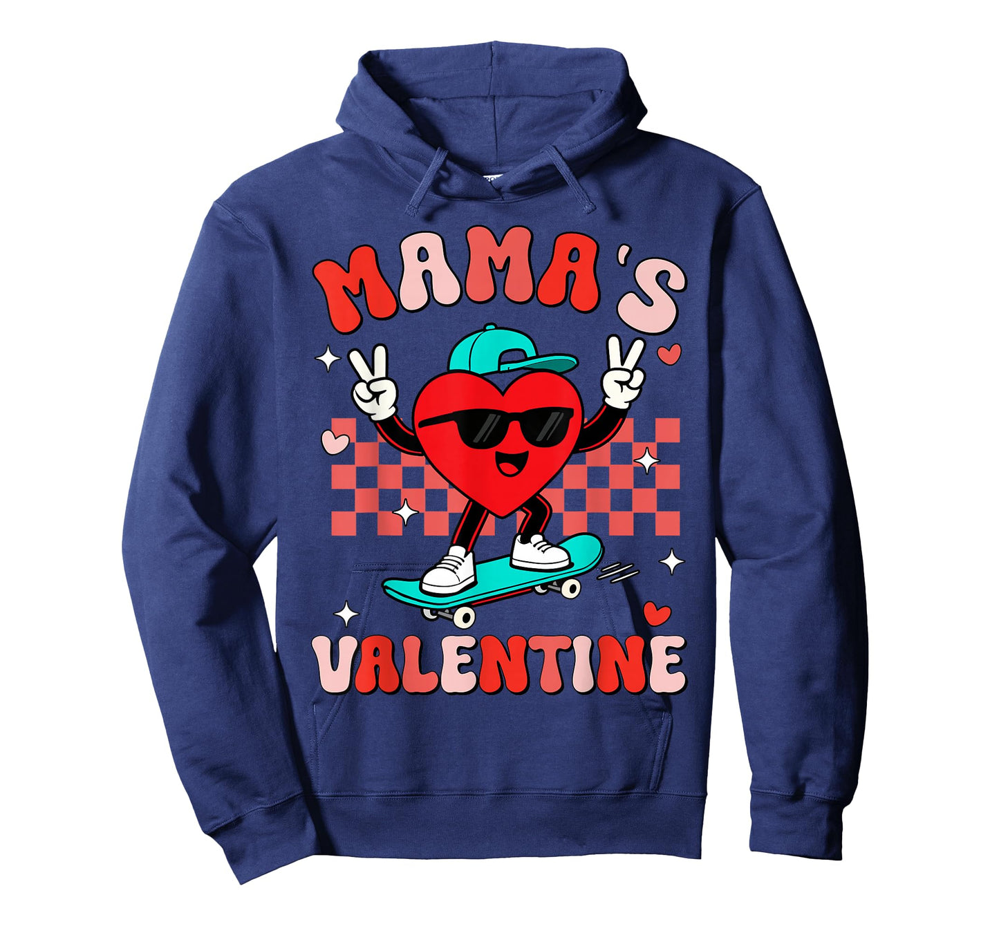 Groovy Heart Mama's Valentine Mom for Boys Girls Kid Toddler T-Shirt
