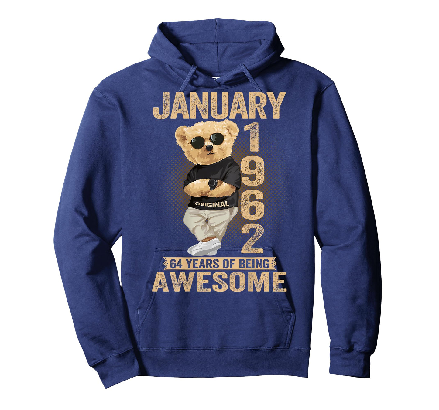 64 Year Old January 1962 Teddy Bear 64th Birthday Men Women T-Shirt
