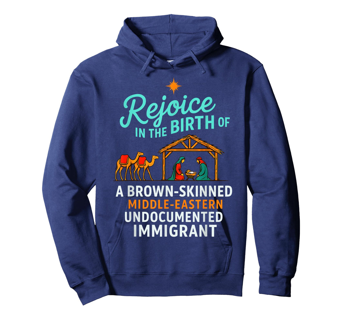 Rejoice in The Birth of A Brown Skinned Christian Christmas T-Shirt