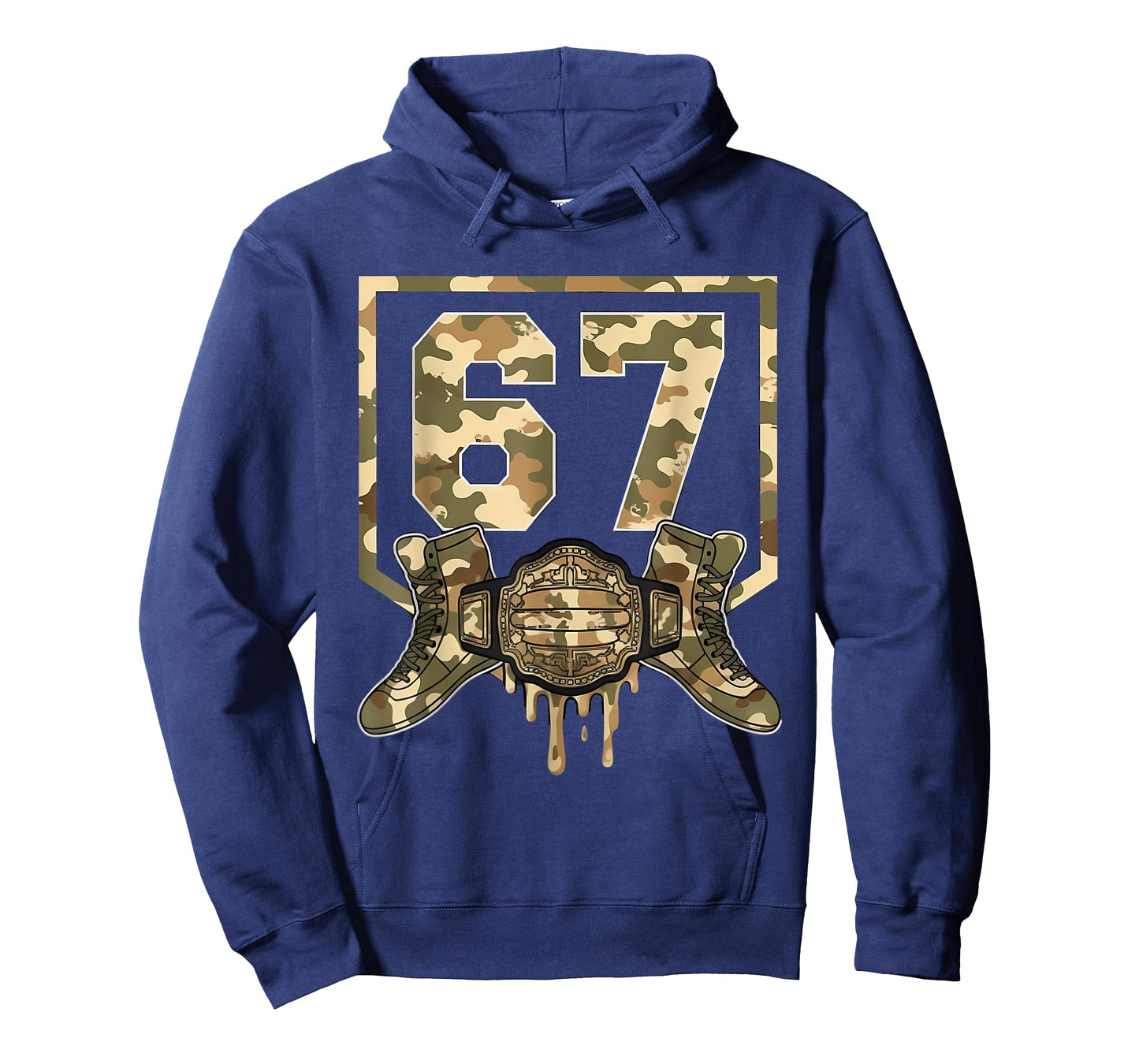 Wrestling Drip Number 67 Wrestling Player 67 Camo T-Shirt