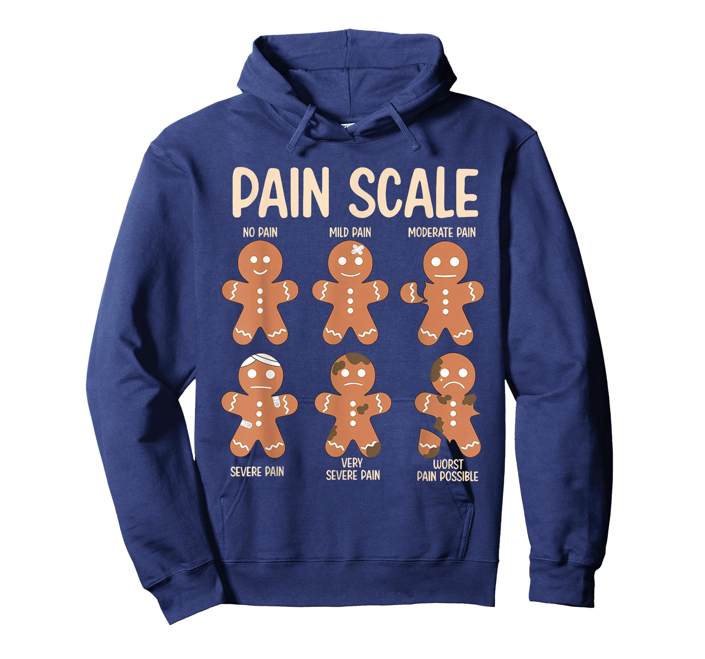 Pain Scale Funny Gingerbread Man Christmas Nurse Holiday T-Shirt