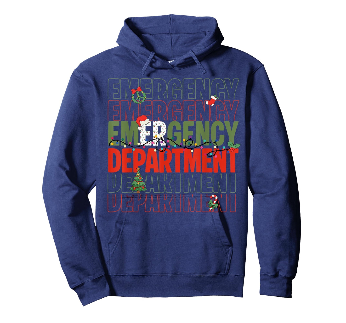 Retro Emergency Department Christmas Santa ER Crew Nurse T-Shirt