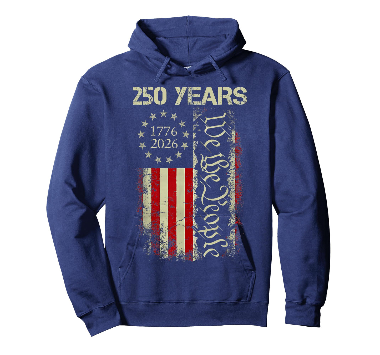 250 Years 1776-2026 250th Birthday USA Flag Patriotic Men T-Shirt