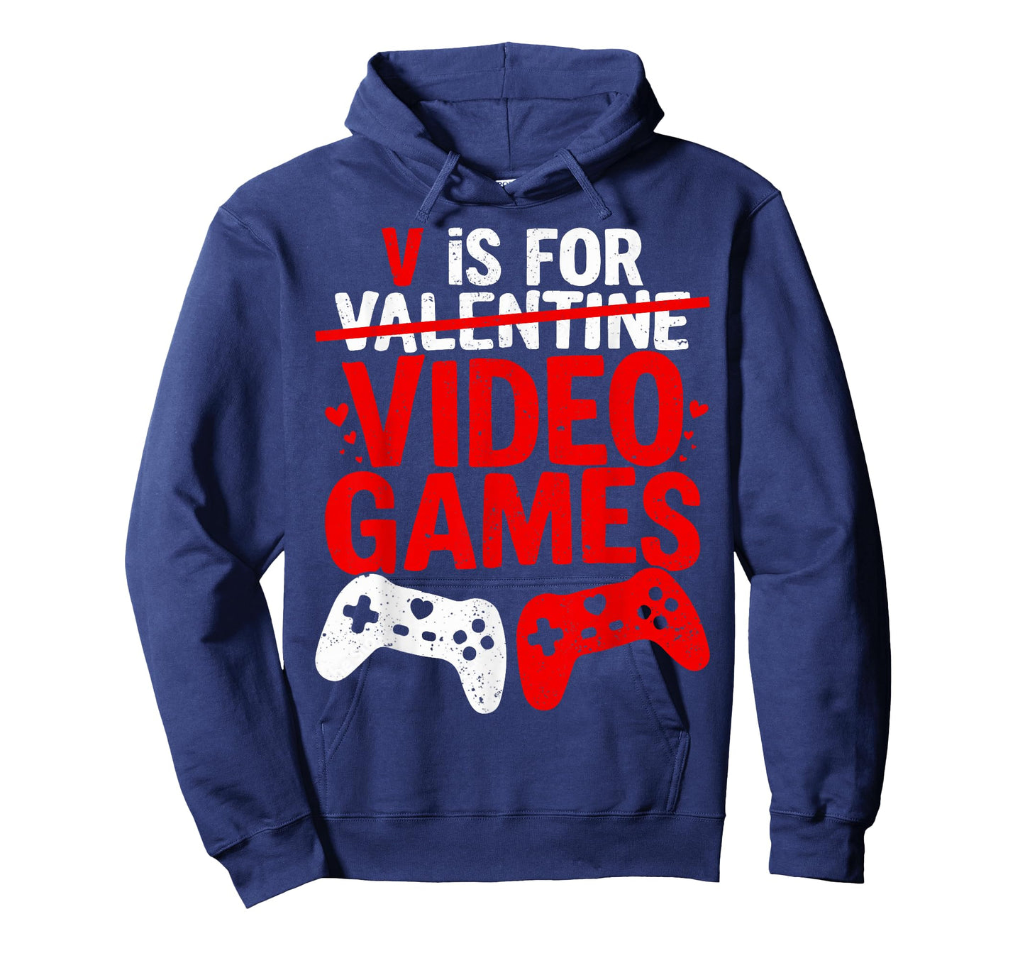 V is for Video Games Funny Valentines Gamer Boy Men Kids T-Shirt