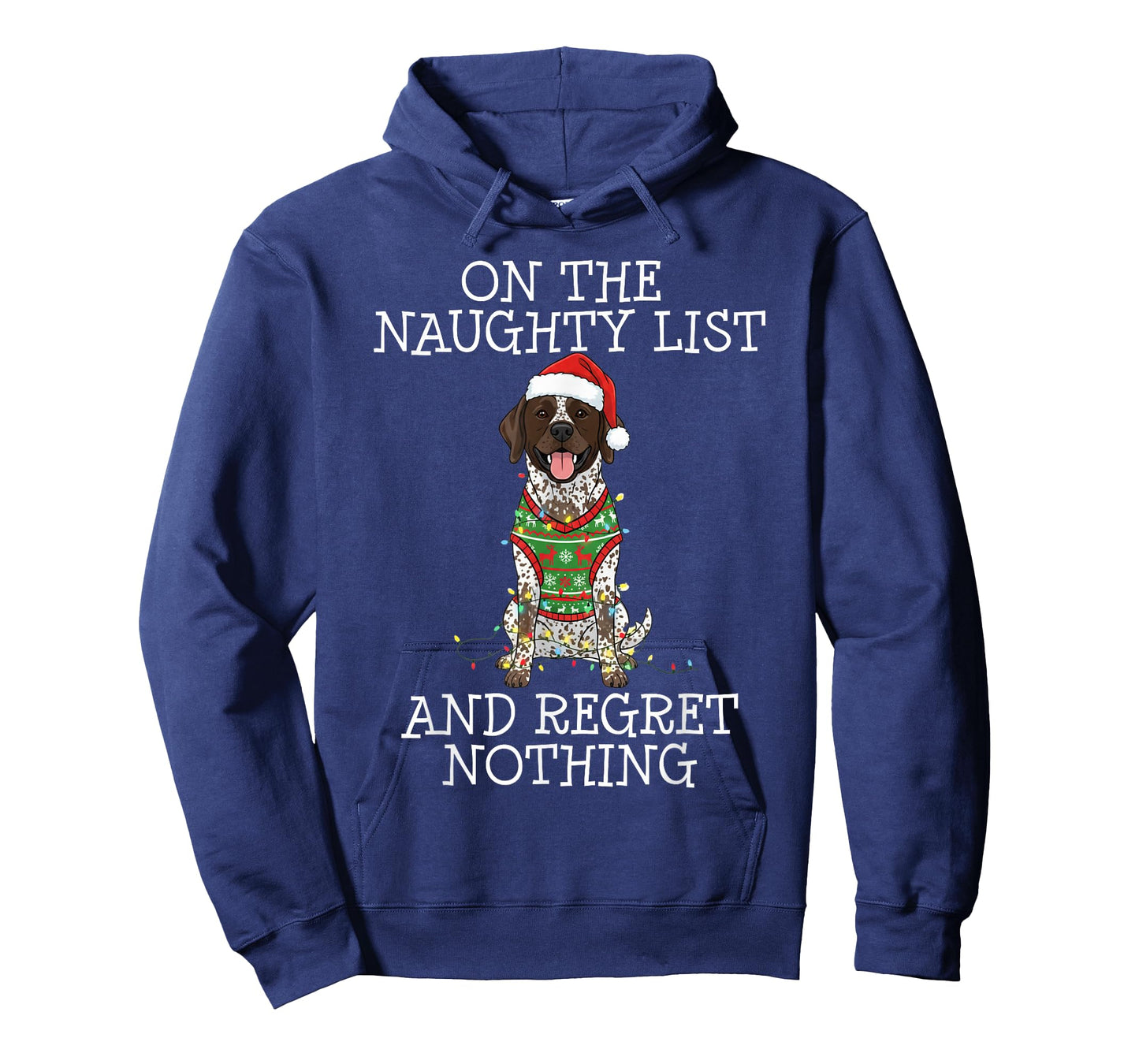 Funny Christmas German Shorthaired Pointer Naughty List T-Shirt