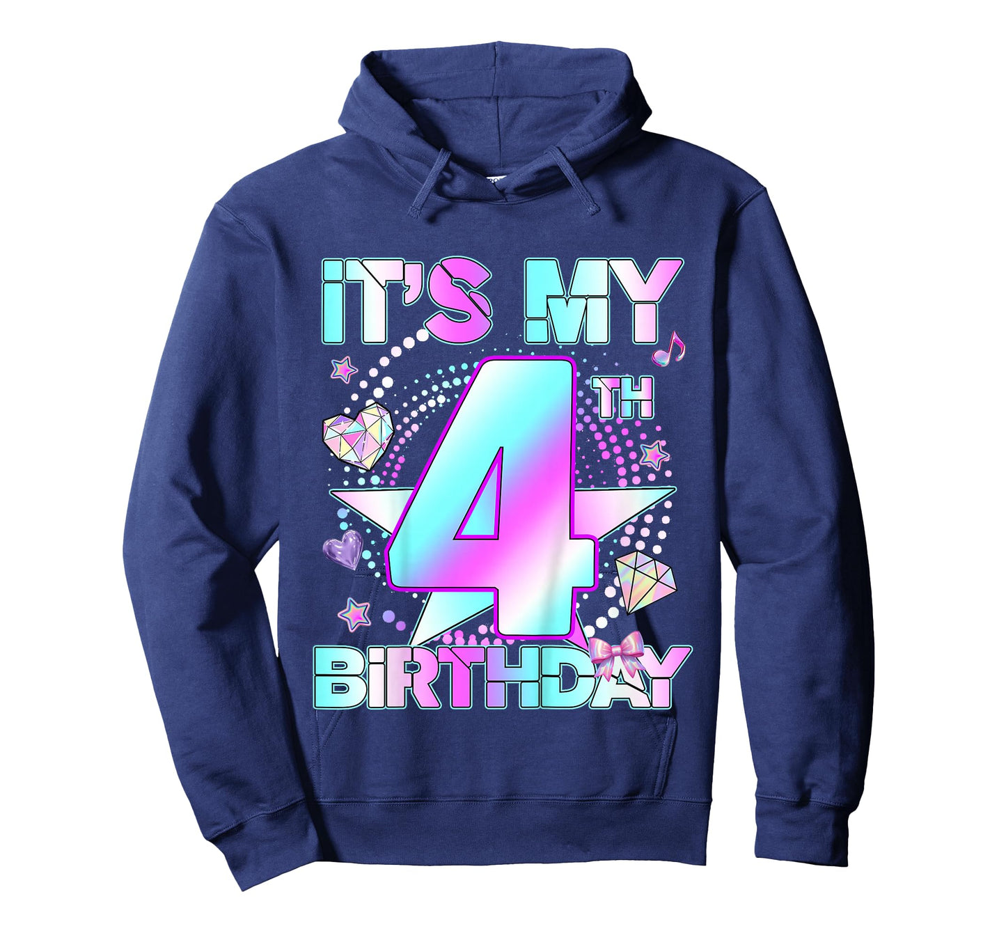4 Years Old Birthday Kpop Kids Toddler 4th Birthday Girl T-Shirt