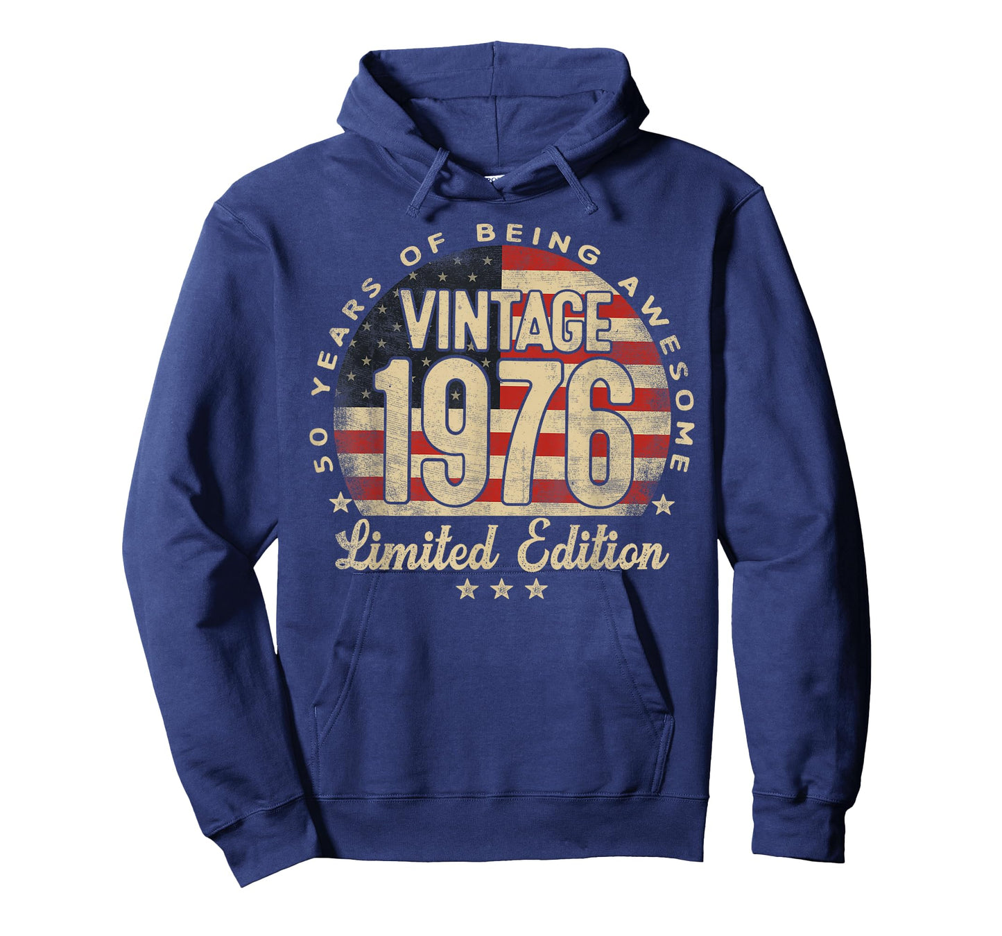 Vintage 1976 Limited Edition USA Flag 50-Year-Old Age 50 T-Shirt