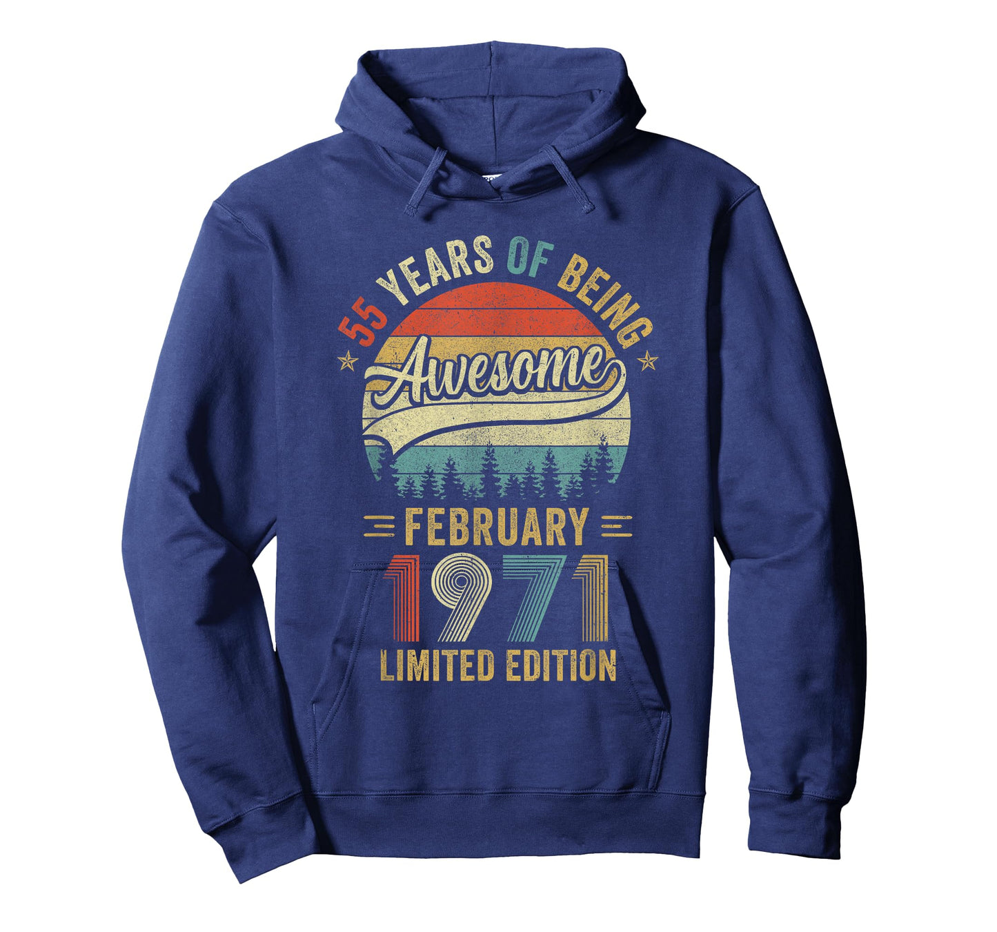 Vintage February 1971 Old 55Th Birthday Men Women T-Shirt