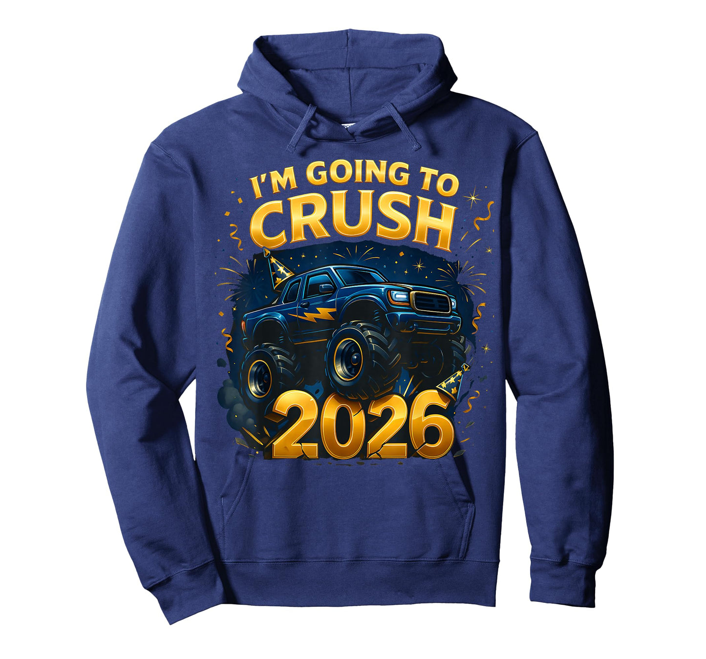 New Years Eve 2026 Monster Truck Boys Toddler Kids NYE Party T-Shirt