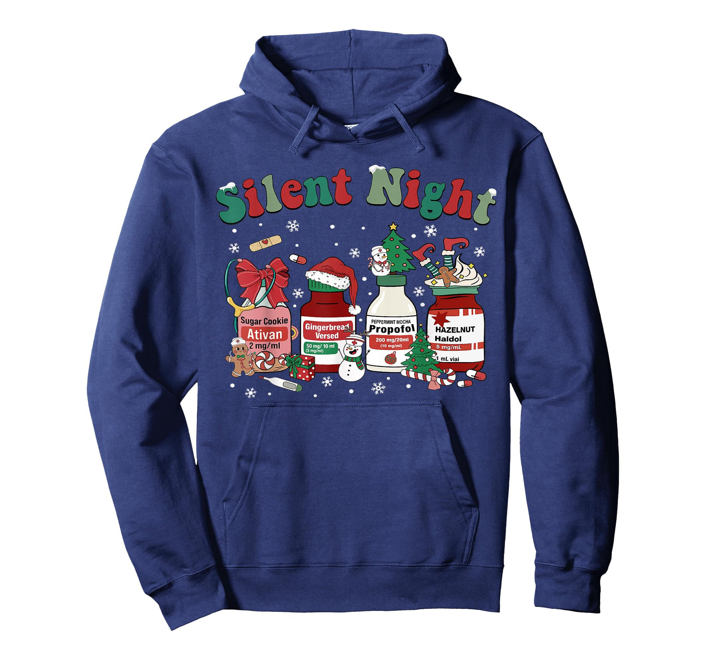 Xmas Propofol Silent Night ICU Nurse Funny Christmas Nursing T-Shirt