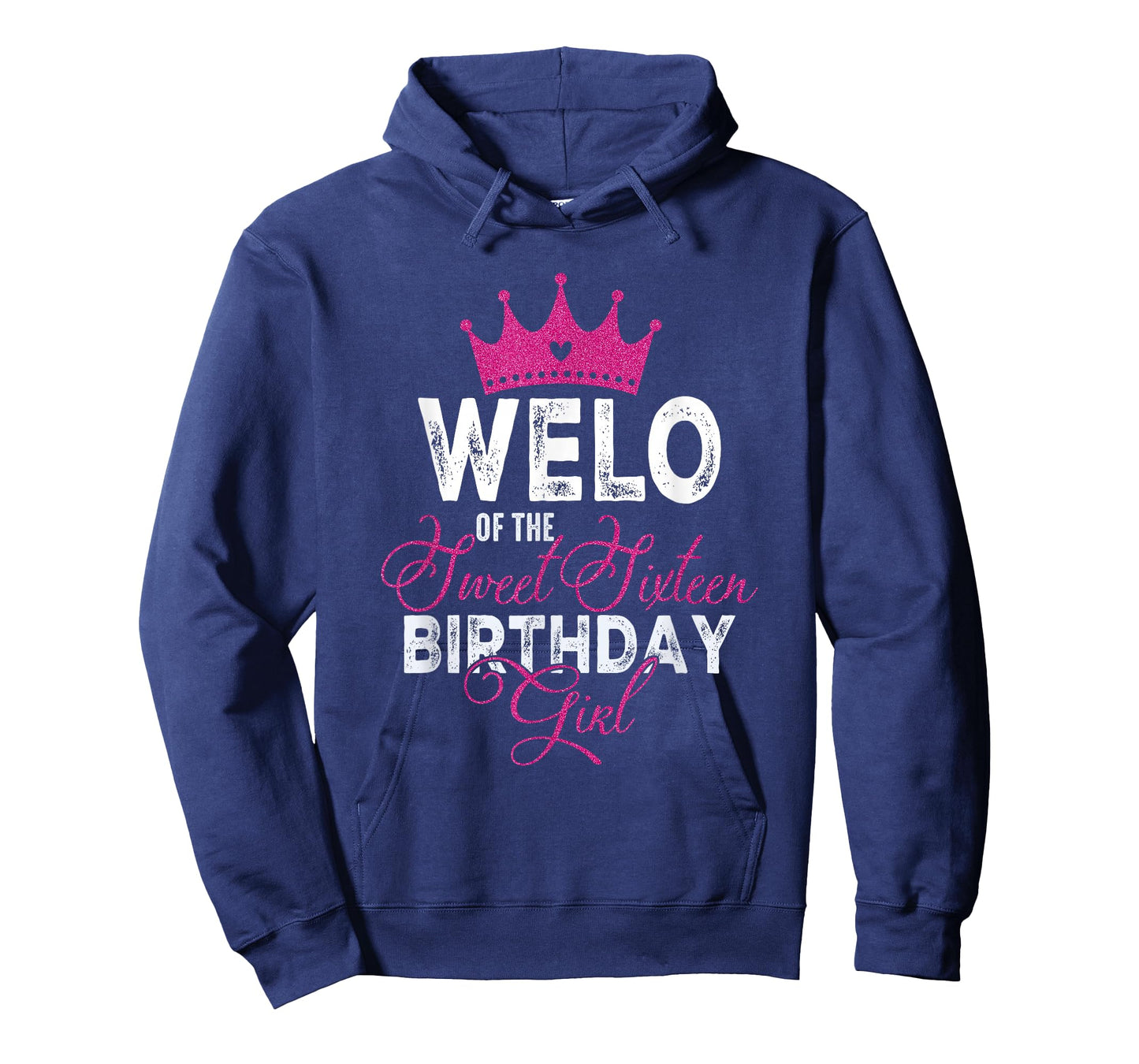 Welo of The Sweet Sixteen Bday Girl 16th Pink Crown T-Shirt