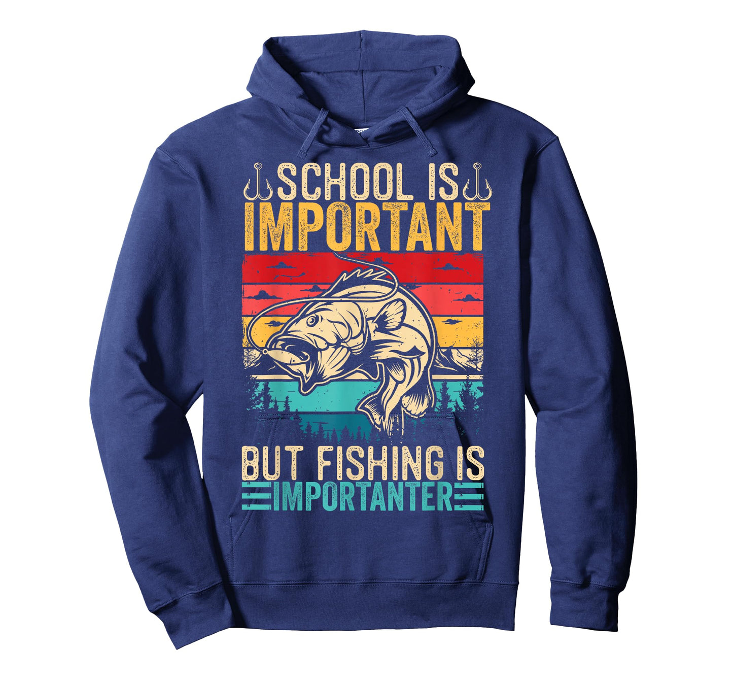 School is Important But Fishing is Importanter Fish Bass Men T-Shirt