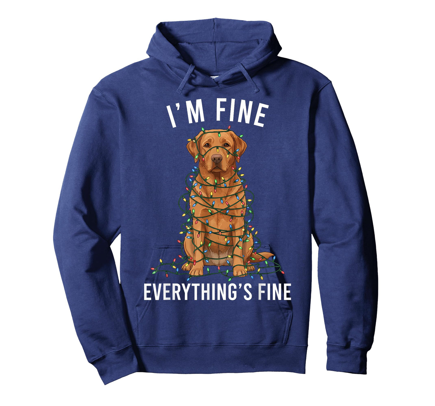 Labrador Retriever Christmas I'm Fine Everything is Fine T-Shirt