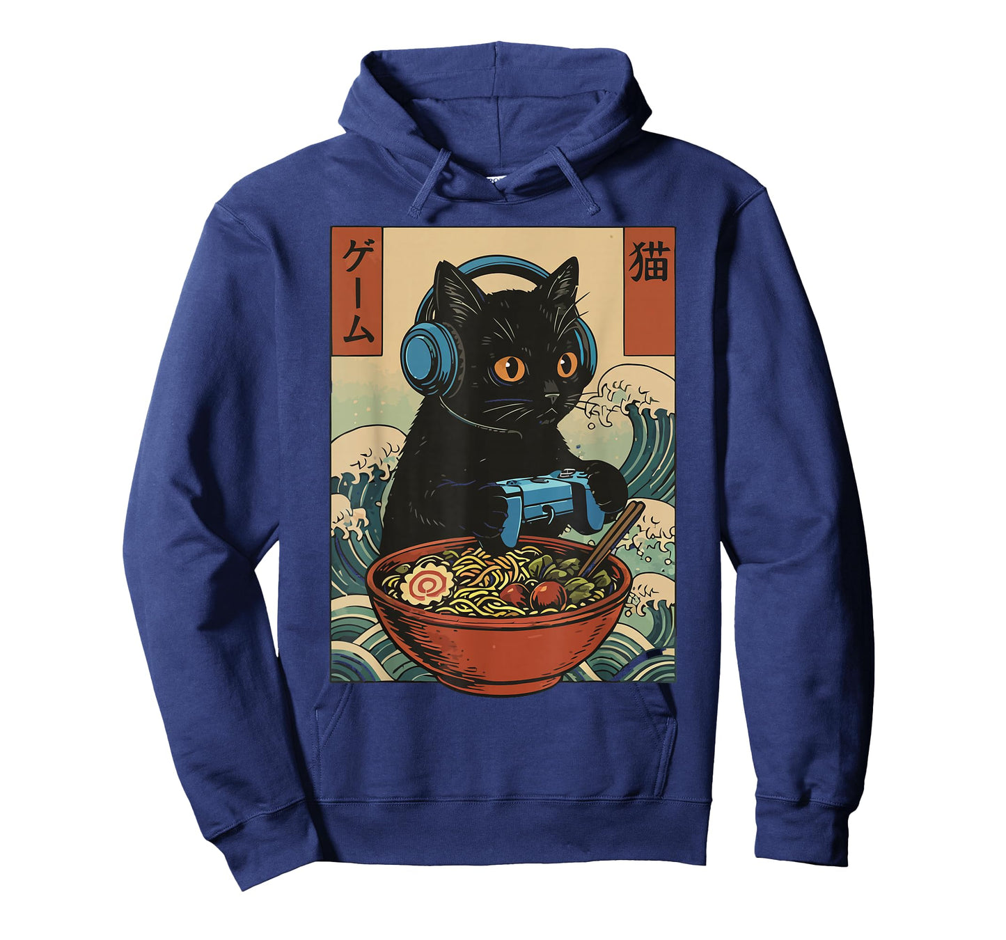 Cute Kawaii Gamer Cat Funny Ramen Retro Japanese Cat Gaming T-Shirt