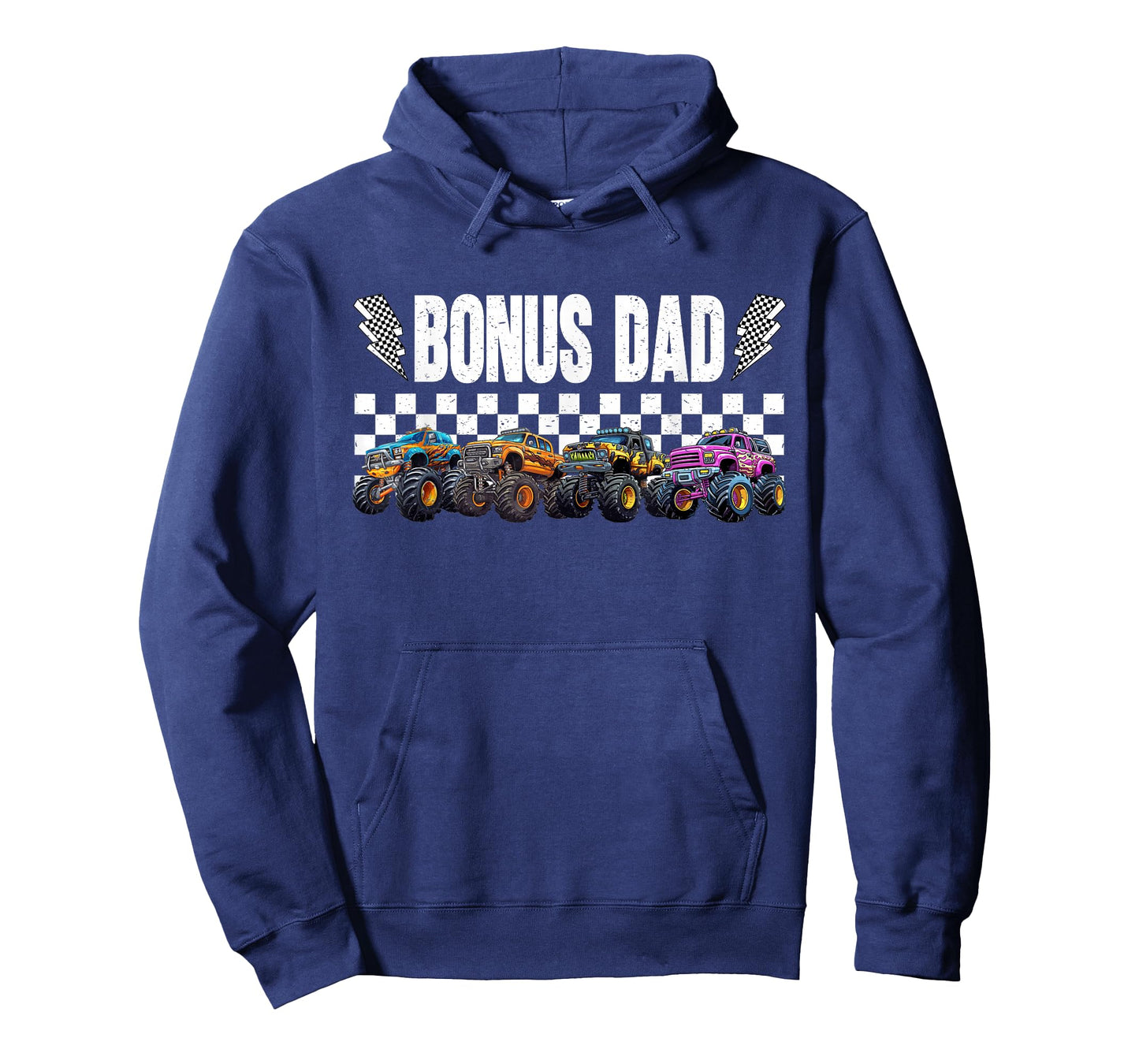 Bonus Dad Retro Monster Truck Family Crew Birthday Matching T-Shirt