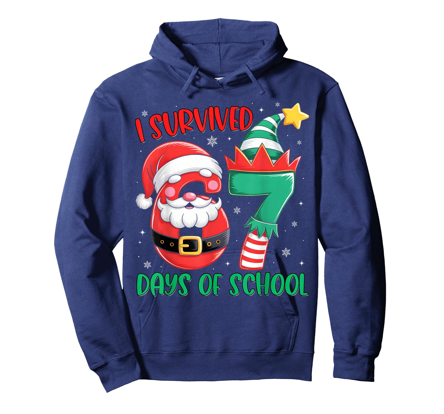 Christmas I Survived 67 Days of School Funny Six Seven T-Shirt