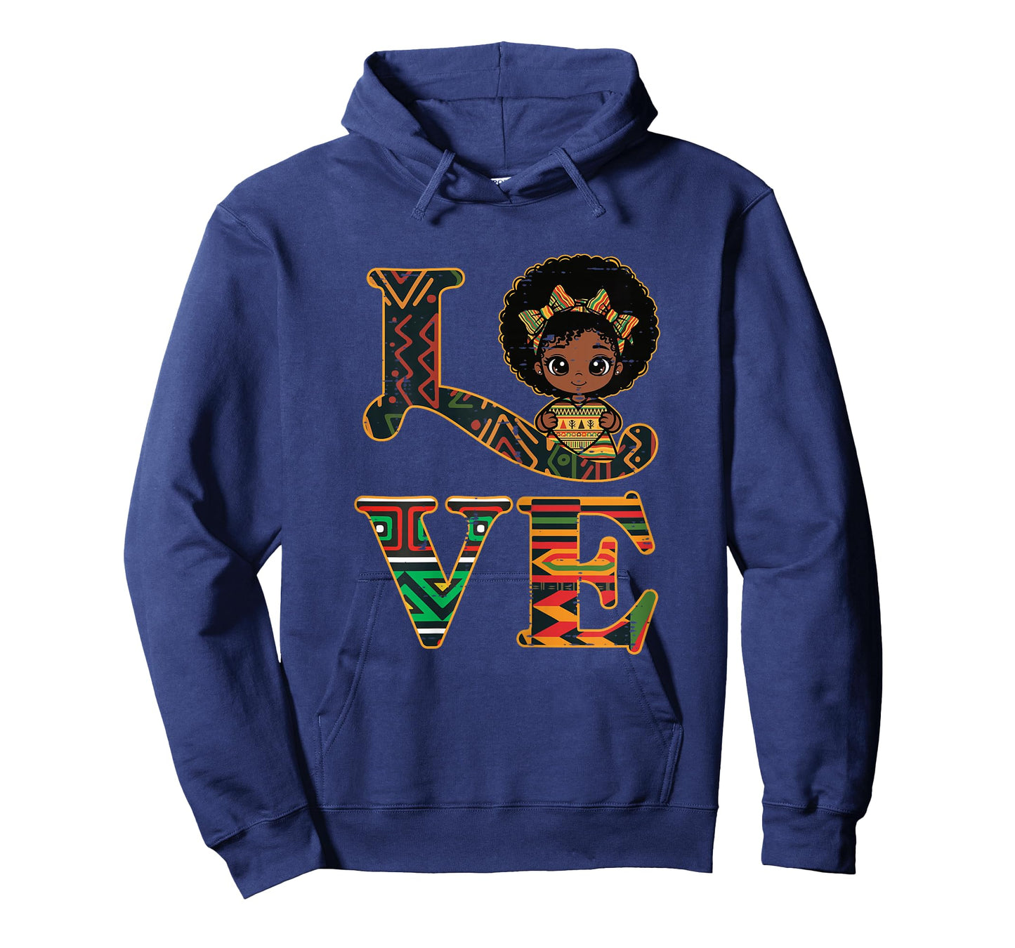 Black History Love Afro Girl African American Girls Kids T-Shirt