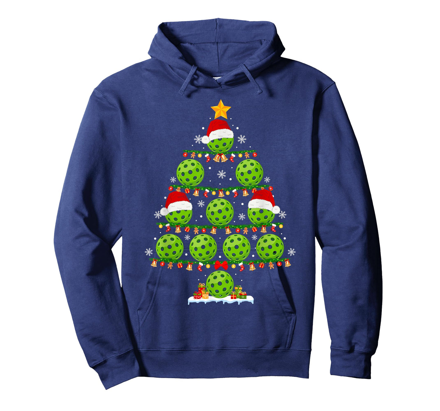 Pickleball Christmas Tree Funny Holiday Pickleball Lover T-Shirt