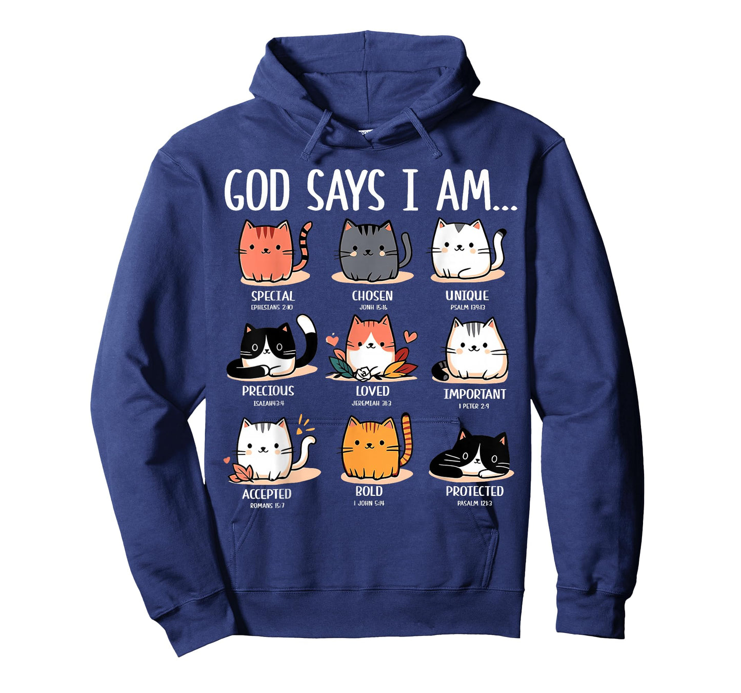 Cute God Says I Am Cat Lover Funny Christian Kids Girls T-Shirt