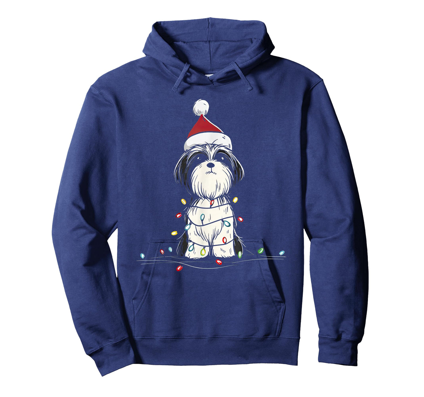 Funny Shih Tzu Christmas Graphics Dog Lights Lover Owner T-Shirt
