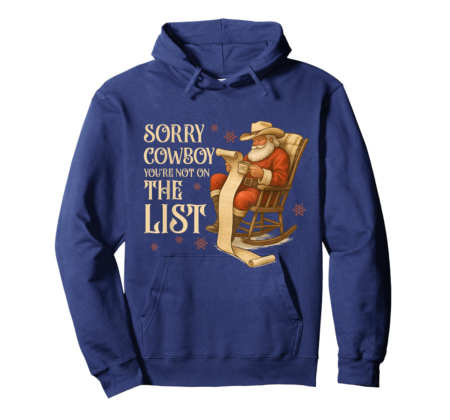 Sorry Cowboy Funny Santa Reading Naughty List Christmas T-Shirt