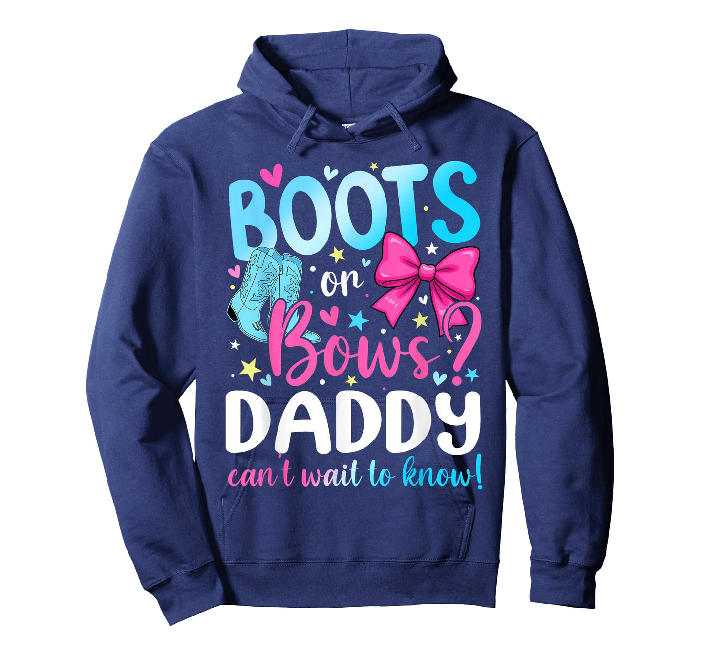 Boots Or Bows Daddy Loves You Gender Reveal Party T-Shirt