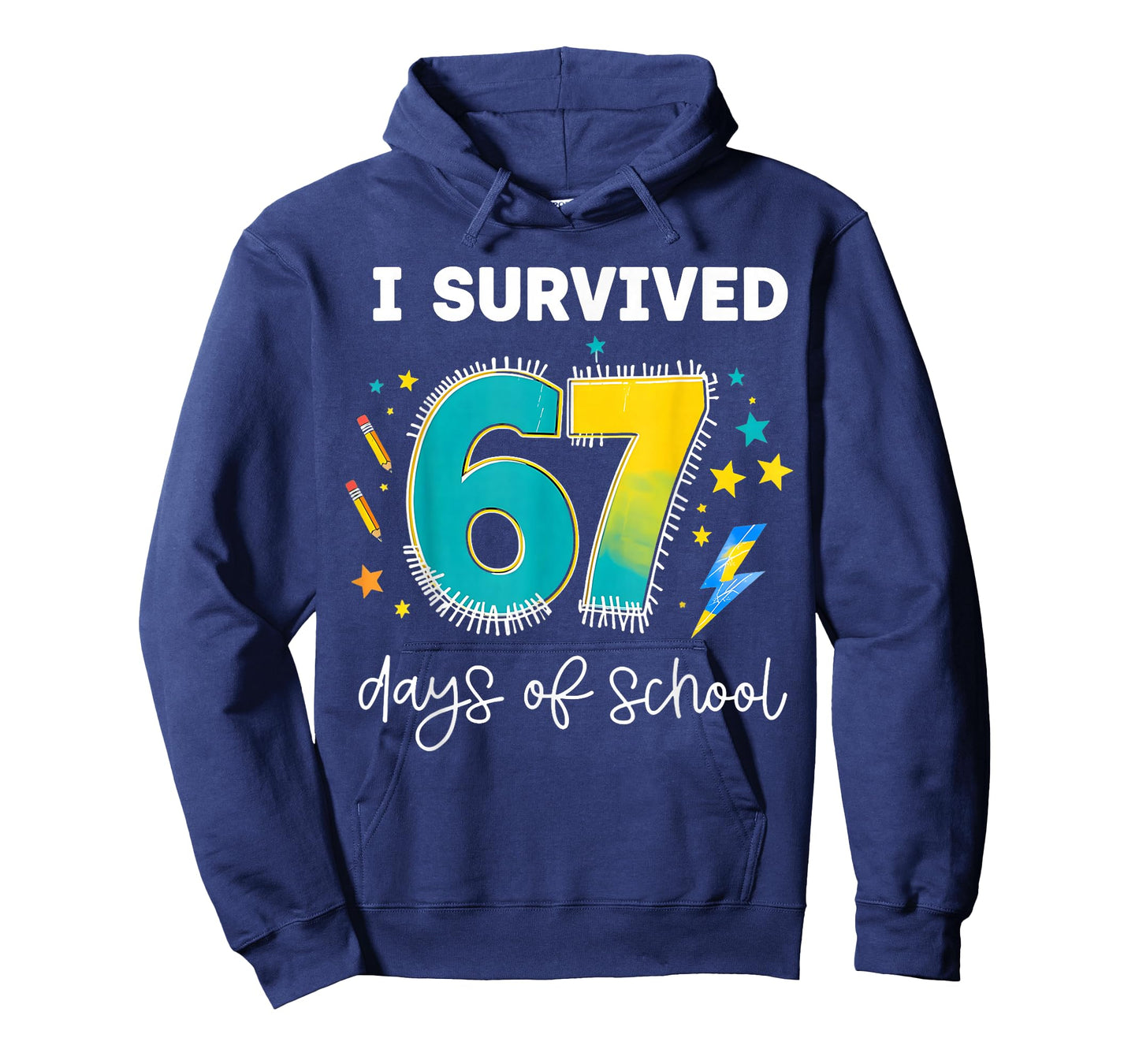 I Survived 67 Days of School - Funny Teachers Students Meme T-Shirt