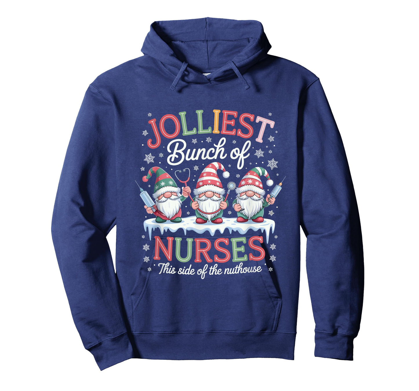Jolliest Bunch of Nurses This Side of The Nut House Xmas T-Shirt