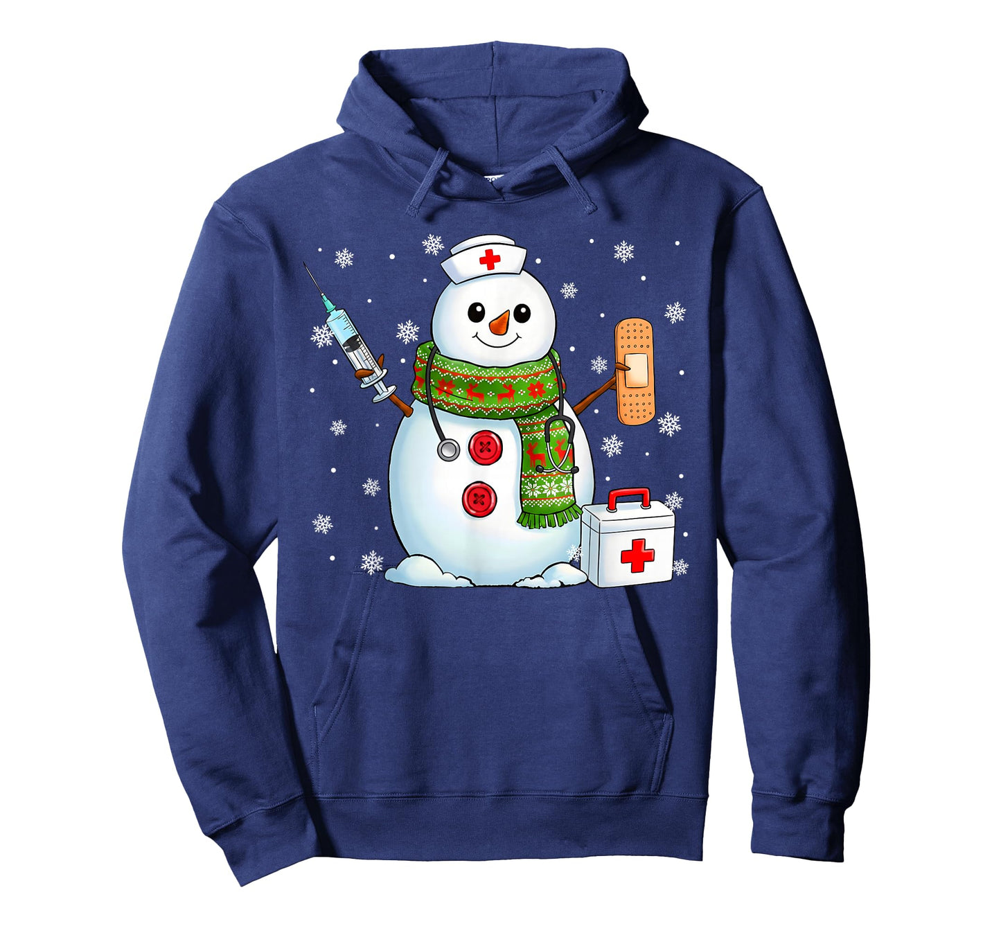 Funny Snowman Nurse Pjs Pajamas Christmas Xmas Women Men T-Shirt
