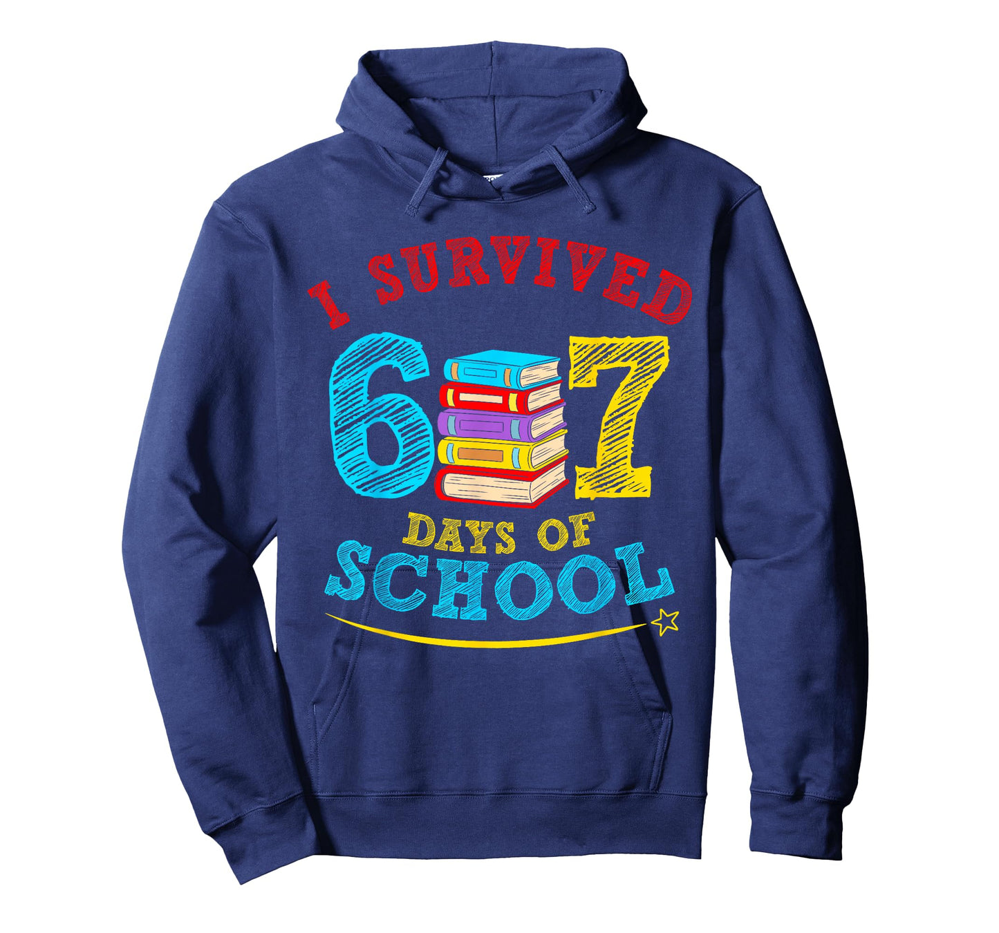 I Survived 67 Days of School Book Six Seven Students Teacher T-Shirt