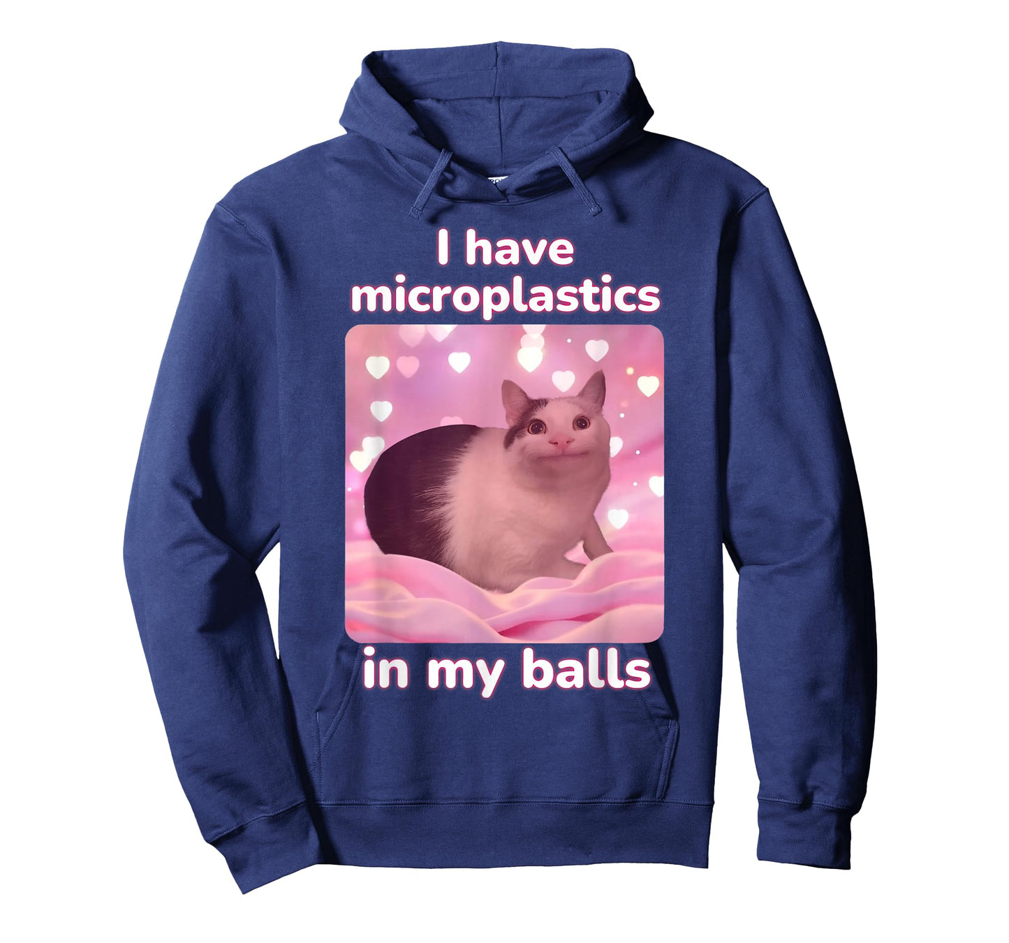 I Have Microplastics in My Balls Pink Cat Meme Dank Meme T-Shirt