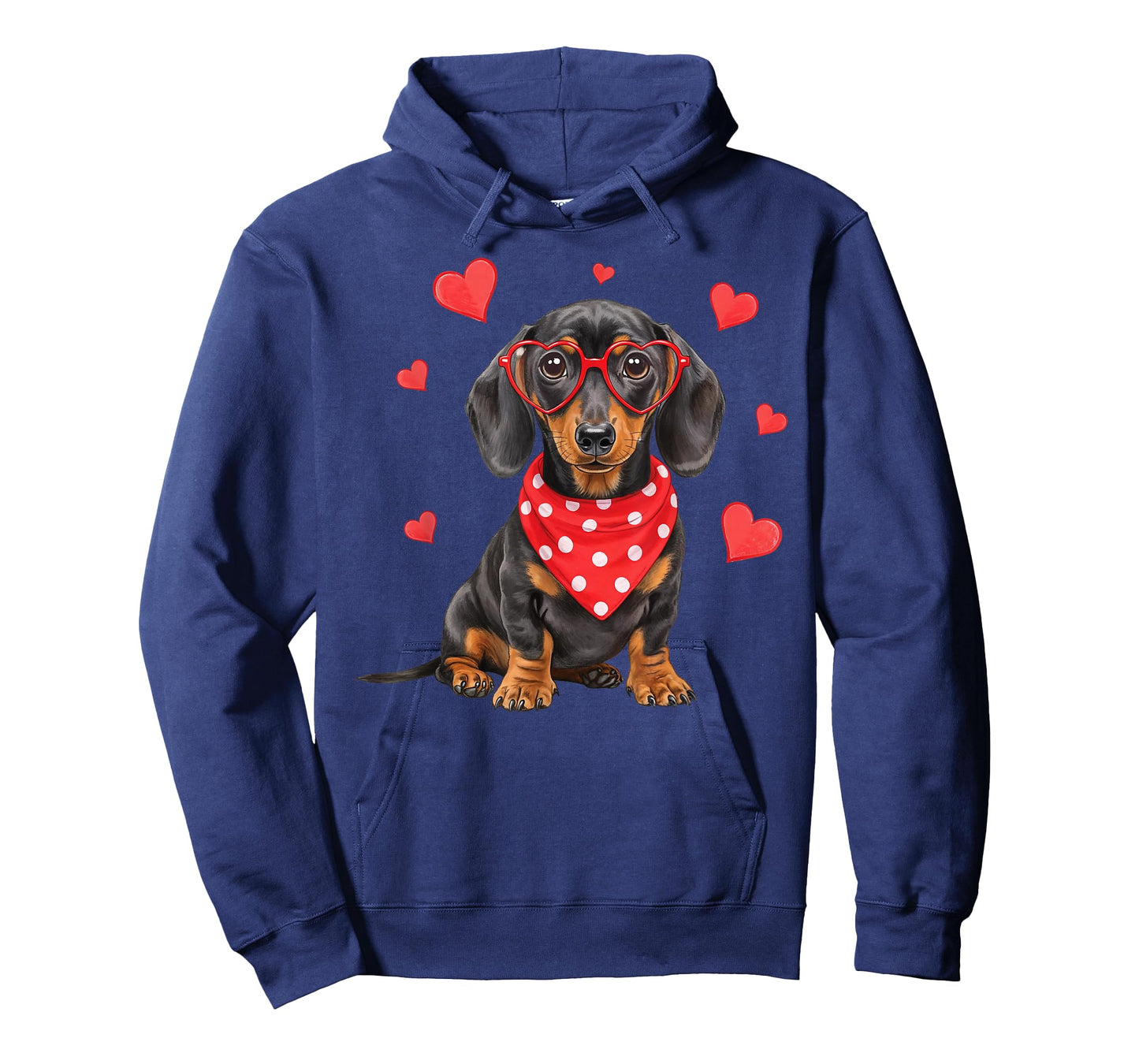 Dachshund Dog Valentines Day Cute Heart Glasses Dog Lovers T-Shirt